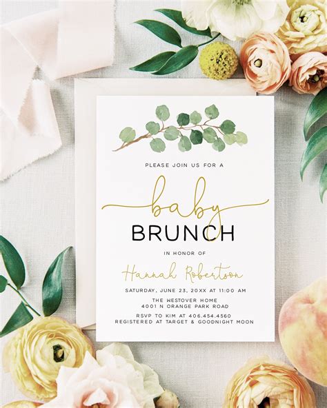 baby shower brunch invitation